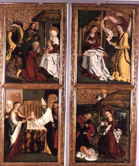 The Annunciation, the Birth of Christ, the Adoration of the Magi and the Presentation in the Temple a Hungarian School