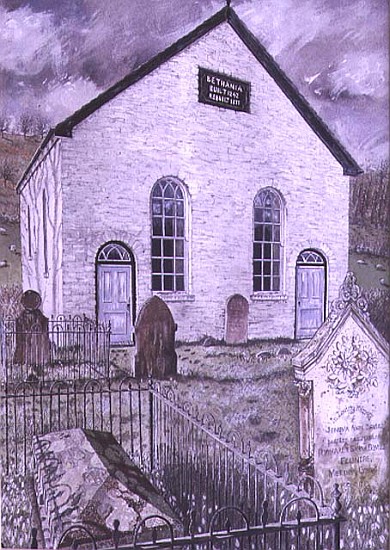 Bethania Chapel, 1992 (gouache on card)  a Huw S.  Parsons