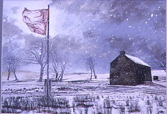 Drover''s Arms and the Red Flag, near Garth, 1992 (gouache on card)  a Huw S.  Parsons