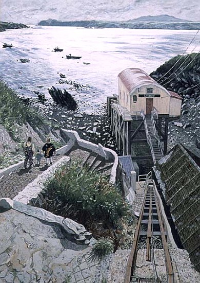 Ramsey Island from St. David''s Head, Dyfed, 1994 (gouache on card)  a Huw S.  Parsons