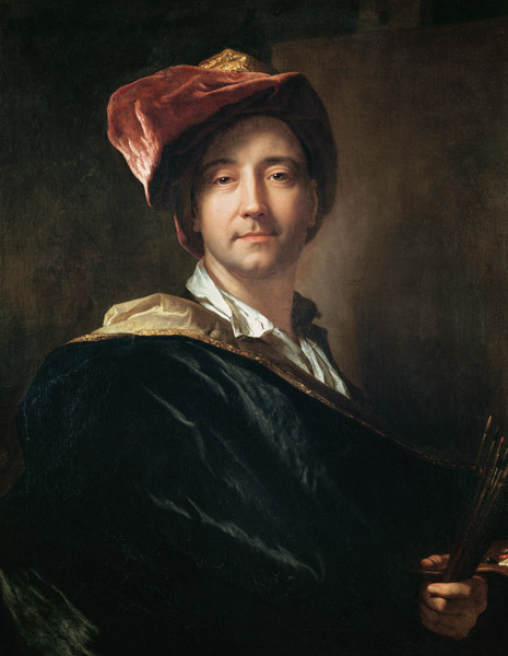 Self Portrait in a Turban a Hyacinthe Rigaud