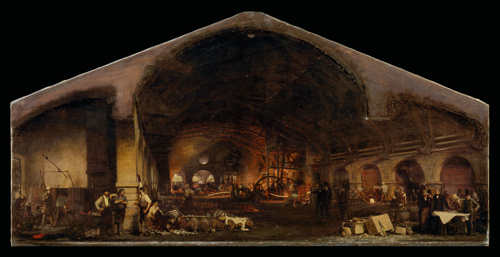 Interior of the Forge at Fourchambault a Ignace Francois Bonhomme