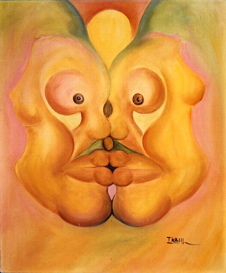 The Kiss (oil on canvas)  a Ikahl  Beckford