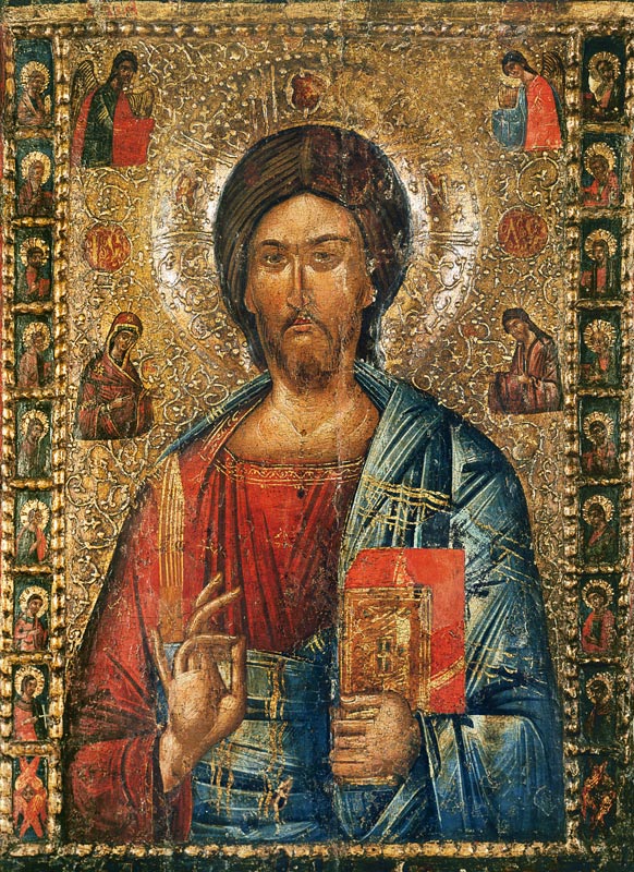 Christ Pantokrator a Scuola Moldava, icona rumena