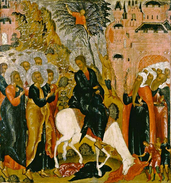 Move of Jesu in Jerusalem. a Icona (russa)
