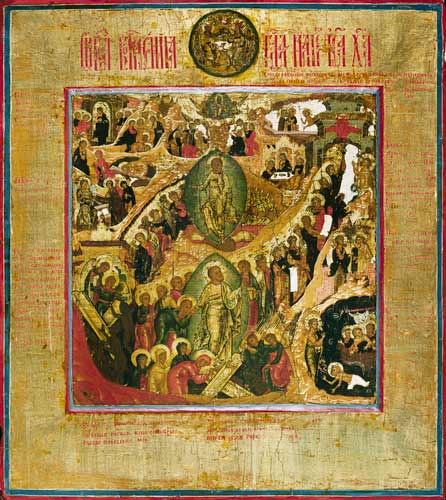 Hellish trip and resurrection Christi. a Icona (russa)