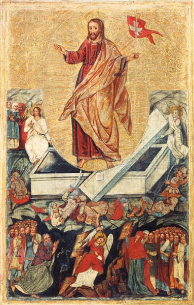 Resurrection of Christi. Altar panel from Bezdesh area (of Bretsk) a Icona (russa)