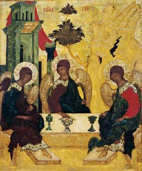 The St. three agreement in the form of the three juvenile angels in the house of Abraham.