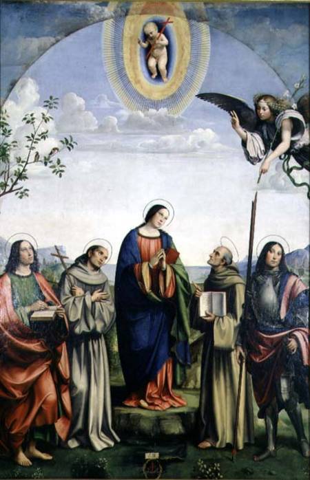 Annunciation and Saints a Il Francia