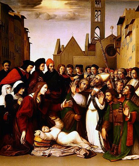 St. Zenobius Raising a Boy from the Dead a Il Ghirlandaio Ridolfo (Bigordi)