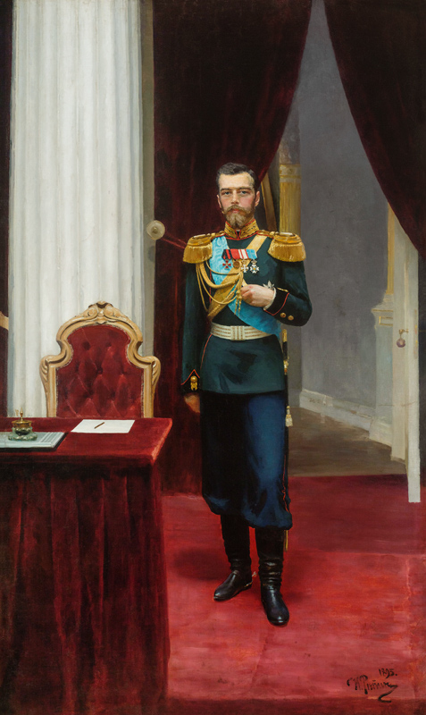Portrait of Emperor Nicholas II (1868-1918) a Ilja Efimowitsch Repin