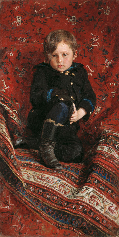 Portrait of Yury Repin, the Artist's Son a Ilja Efimowitsch Repin