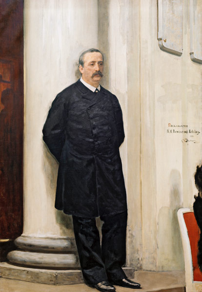 Portrait of the composer and chemist Alexander Borodin (1833-1887) a Ilja Efimowitsch Repin
