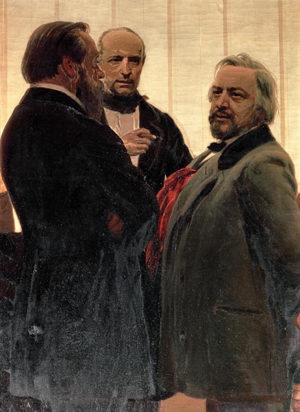 Vladimir Odoevsky (1803-69), Mily Balakirev (1837-1910) and Mikhail Ivanovich Glinka (1804-57) a Ilja Efimowitsch Repin
