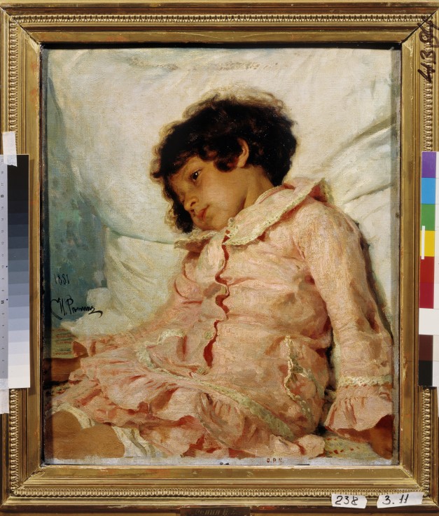 Portrait of Nadya Repina, artist's daughter a Ilja Efimowitsch Repin