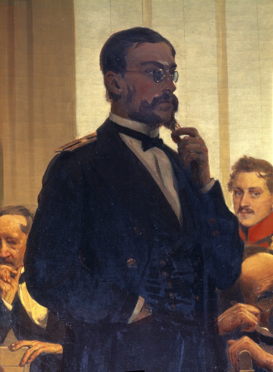 The composer Nikolay Rimsky-Korsakov (Detail of the painting Slavonic composers) a Ilja Efimowitsch Repin