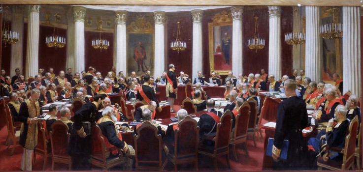 The centenary session of the State Council in the Marie Palace on May 5, 1901 a Ilja Efimowitsch Repin