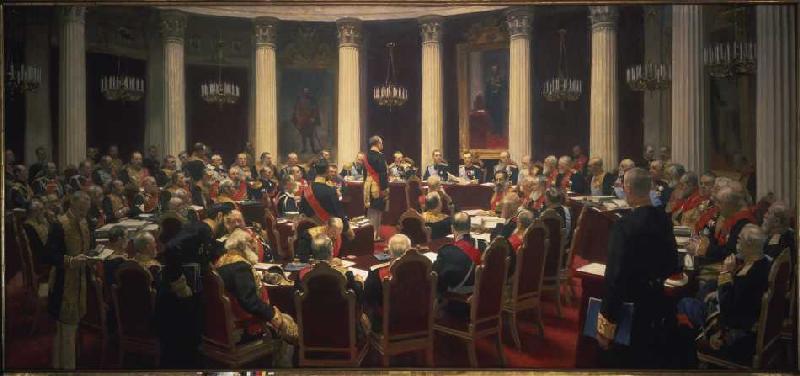 Solemn meeting of the state Soviet. a Ilja Efimowitsch Repin
