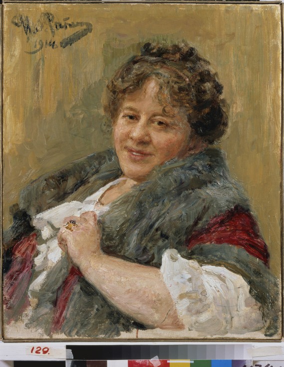Portrait of the author Tatyana Shchepkina-Kupernik (1874-1952) a Ilja Efimowitsch Repin