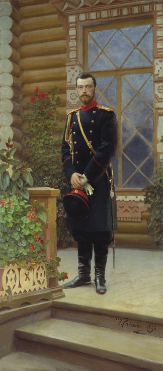 Portrait of Emperor Nicholas II (1868-1918) a Ilja Efimowitsch Repin