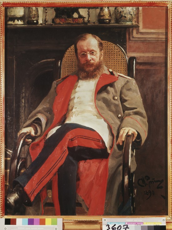 Portrait of the composer César Antonovich Cui (1835-1918) a Ilja Efimowitsch Repin