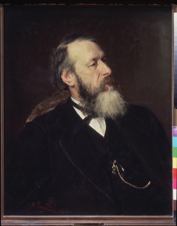 Portrait of the critic Vladimir Stasov (1824-1906) a Ilja Efimowitsch Repin
