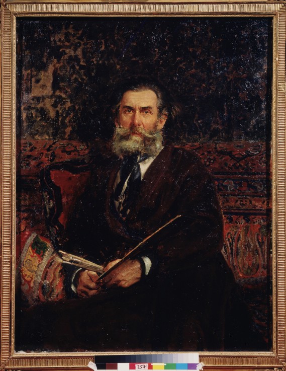 Portrait of the artist Alexei Bogolyubov (1824-1896) a Ilja Efimowitsch Repin