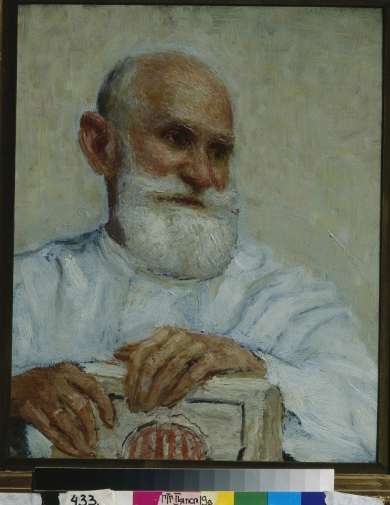 Portrait of the physiologist, psychologist, and physician Ivan P. Pavlov (1849-1936) a Ilja Efimowitsch Repin
