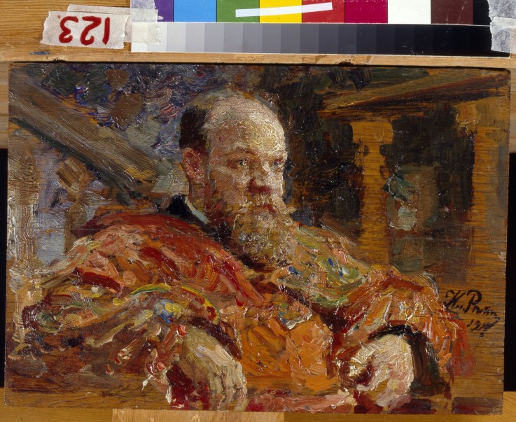 Portrait of Pavel Viktorovich Delarov (1851-1913) a Ilja Efimowitsch Repin