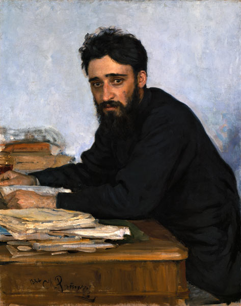 Portrait of the author Vsevolod M. Garshin (1855-1888) a Ilja Efimowitsch Repin