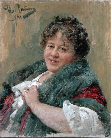Portrait of Tatiana Olga Shchepkina-Kupernik (1874-1952) a Ilja Efimowitsch Repin