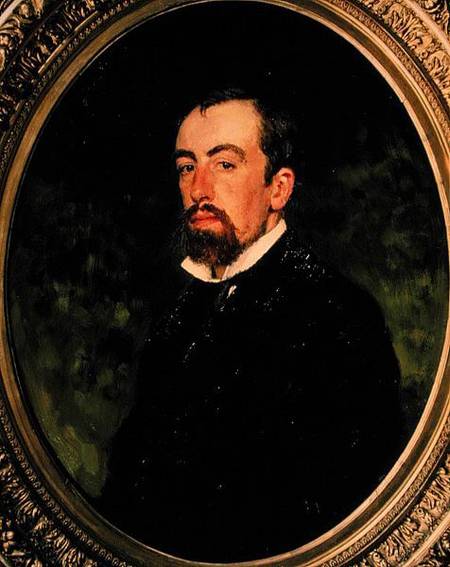 Portrait of Vasiliy Polenov (1844-1927) a Ilja Efimowitsch Repin