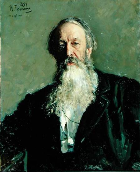 Portrait of Vladimir Stasov (1824-1906) a Ilja Efimowitsch Repin