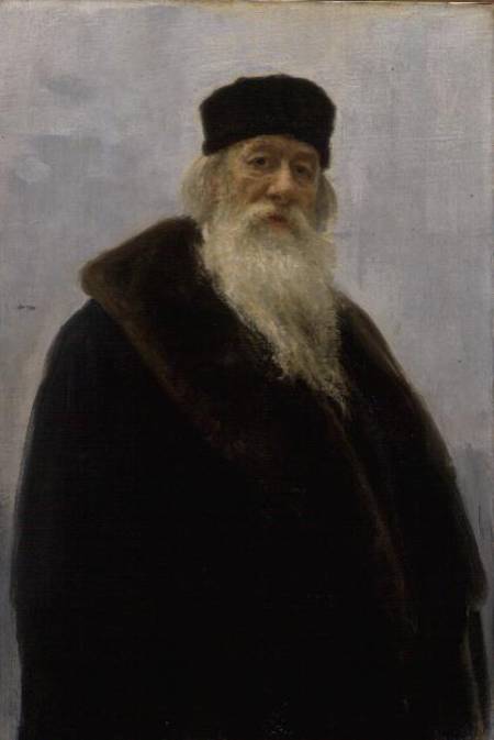 Portrait of Vladimir Vasil'evich Stasov (1824-1906) a Ilja Efimowitsch Repin