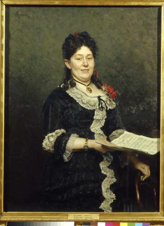Portrait of the opera singer Alexandra Molas (1845-1929) a Ilja Efimowitsch Repin