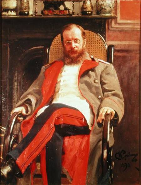 Portrait of Zesar Kjui (1835-1918) a Ilja Efimowitsch Repin