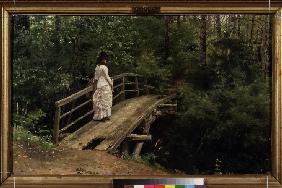 A Summer Landscape (Vera Repina on a Bridge in Abramtsevo)