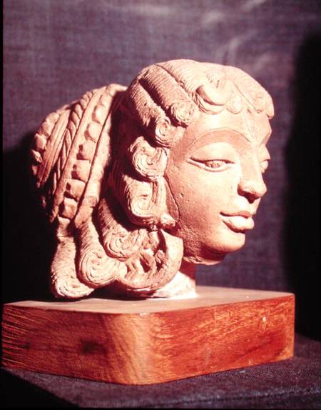 Female Head, from Ahichhatra, Uttar Pradesh a Scuola indiana