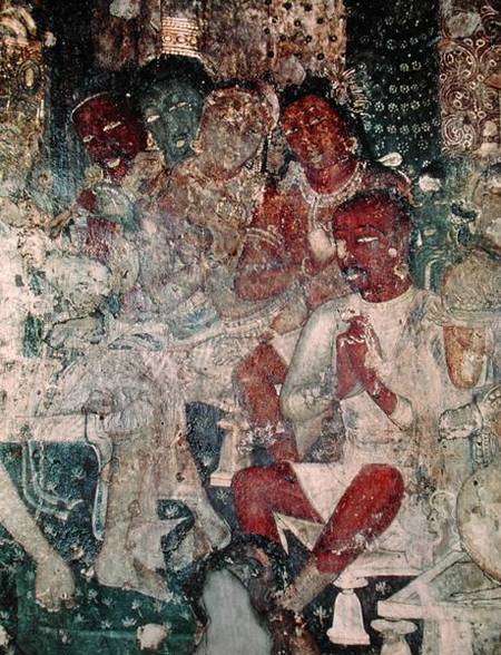 Group of figures from the interior of Cave 16 a Scuola indiana