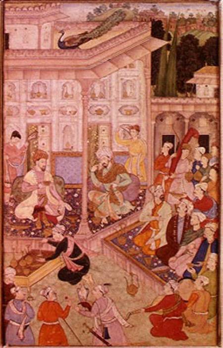 Meeting between Babur and Bedi Az Zaman Mirza a Scuola indiana