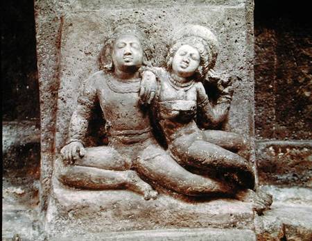 Relief of a Mithuna couple, from Cave 4 a Scuola indiana