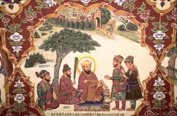 Religious painting at Gurudwara Baba Atalti (photo) a Scuola indiana