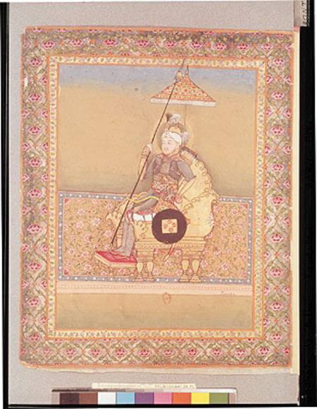 Tamerlane (1336-1404) from an album of portraits of Moghul emperors a Scuola indiana