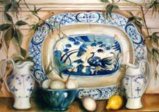 Blue white porcelain a Ingeborg Kuhn