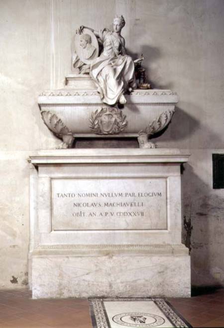 The tomb of Niccolo Machiavelli (1469-1527) a Innocenzo  Spinazzi
