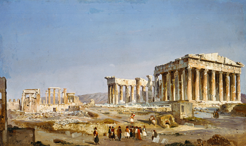 The Parthenon a Ippolito Caffi