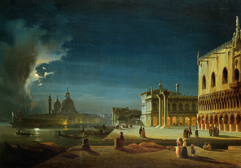 Venice by Moonlight a Ippolito Caffi
