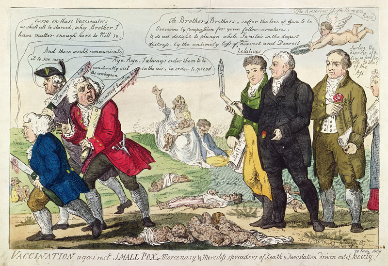 Vaccination against Small Pox or Mercenary and Merciless spreaders of Death and Devastation driven o a Isaac Cruikshank