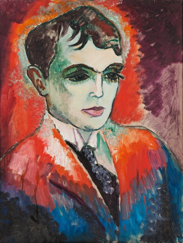 Porträt von Dichter Herman Wildenvey (1885-1959) a Isaac Grunewald
