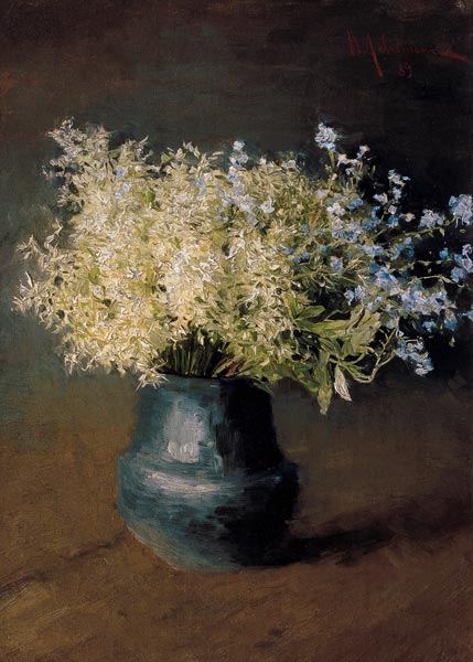 Wild Lilacs and Forget-Me-Nots a Isaak Iljitsch Lewitan